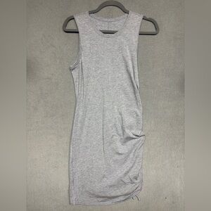 Lululemon Cinch it Dress Heathered Medium Grey Size S Ruched Sleeveless Athletic